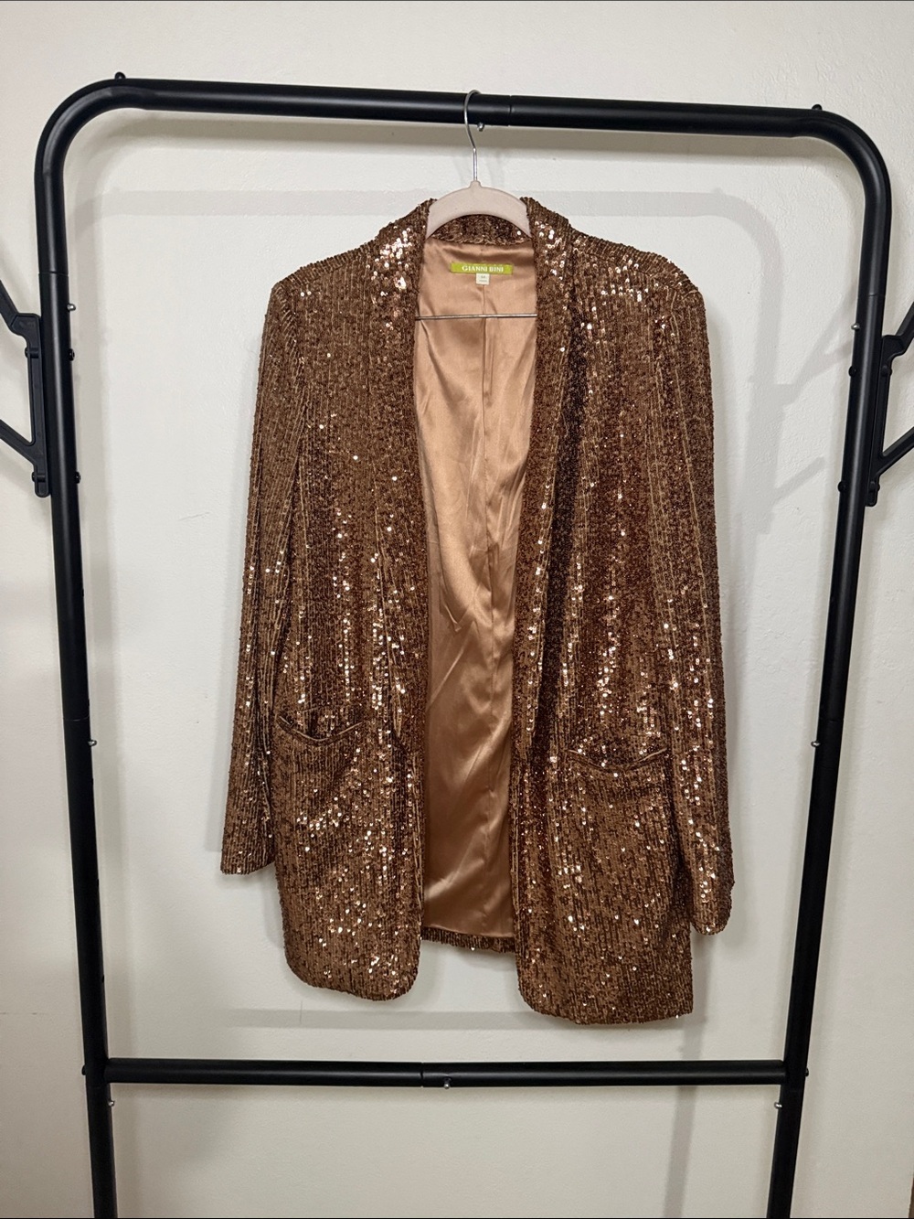 Gianni Bini Copper Sequin Blazer